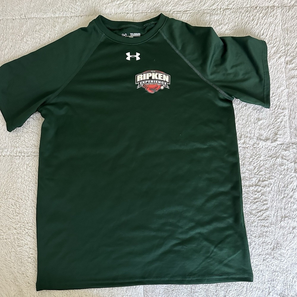 Under Armour Youth Xl T-Shirt‎ featuring a "Ripken Experience" graphic. Green